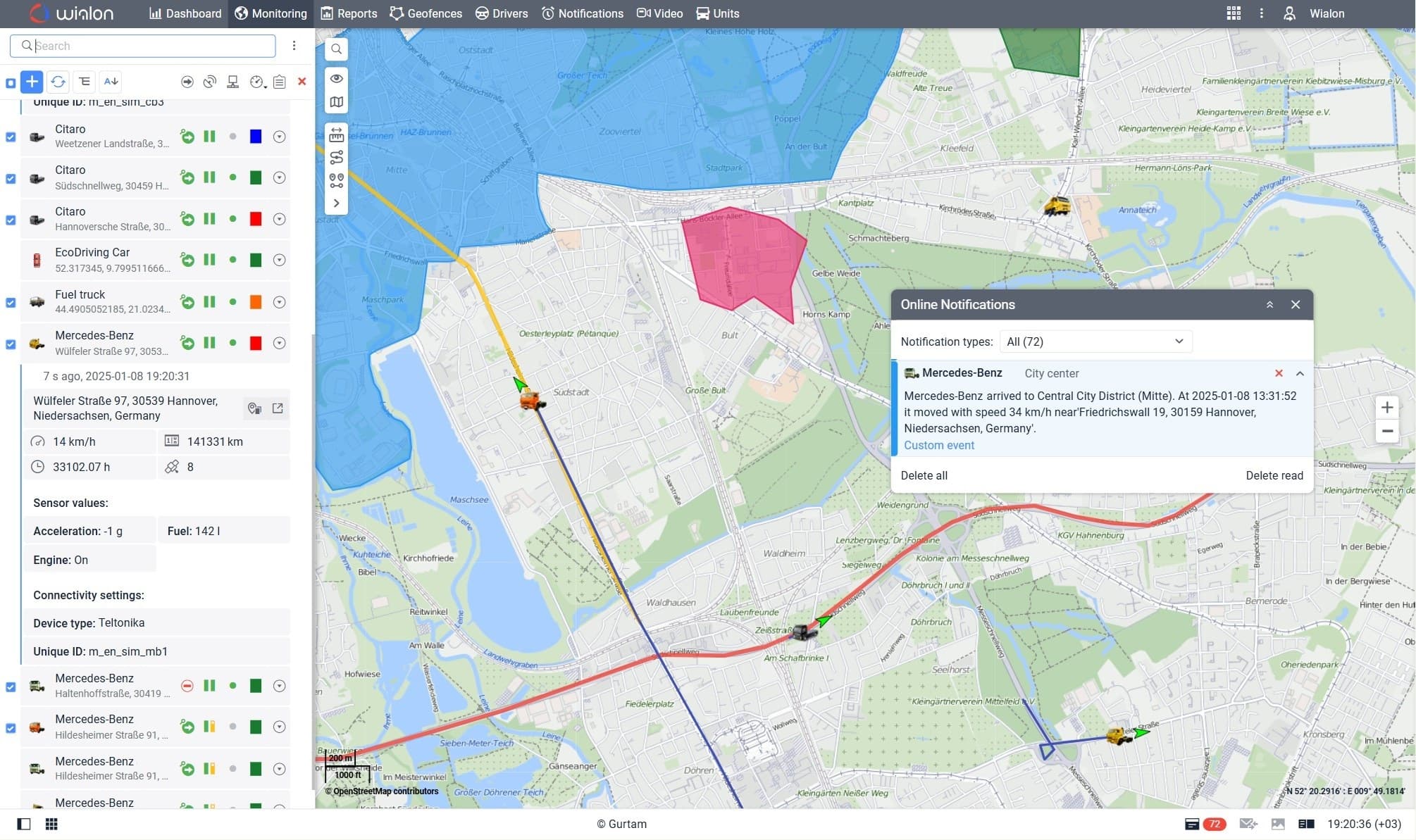 Real-time Fleet Tracking Dashboard